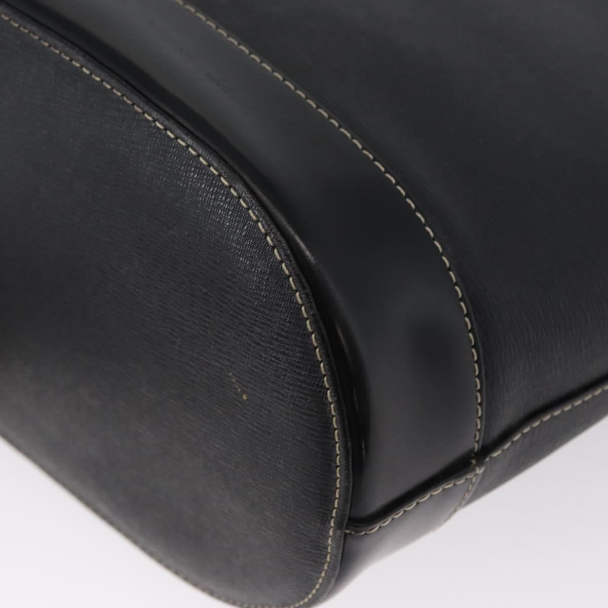 Burberry Vintage Vintage Check Coated Canvas, Black, Leather, Tote Bag