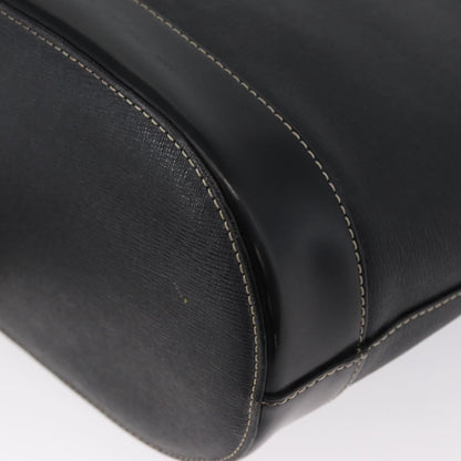Burberry Vintage Vintage Check Coated Canvas, Black, Leather, Tote Bag