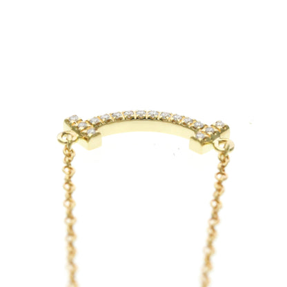 Tiffany & Co. T Smile Pendant 18K Yellow Gold with Diamonds, Gold, Yellow Gold, Necklace