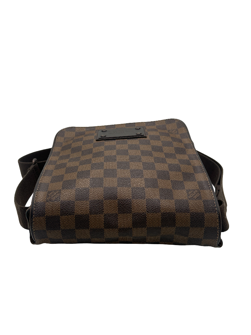 Louis Vuitton Brooklyn Handbag Damier, Brown, Canvas, Crossbody Bag