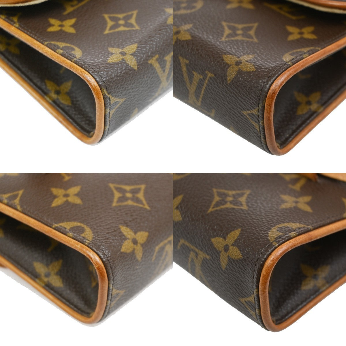 Louis Vuitton Florentine Pochette Damier, Brown, Canvas, Clutch