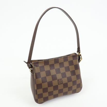 Louis Vuitton Trousse Make Up Damier, Brown, Canvas, Clutch