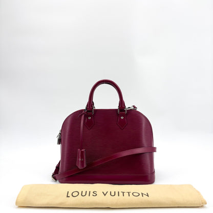 Louis Vuitton Alma Epi Leather, Purple, Leather, Handbag
