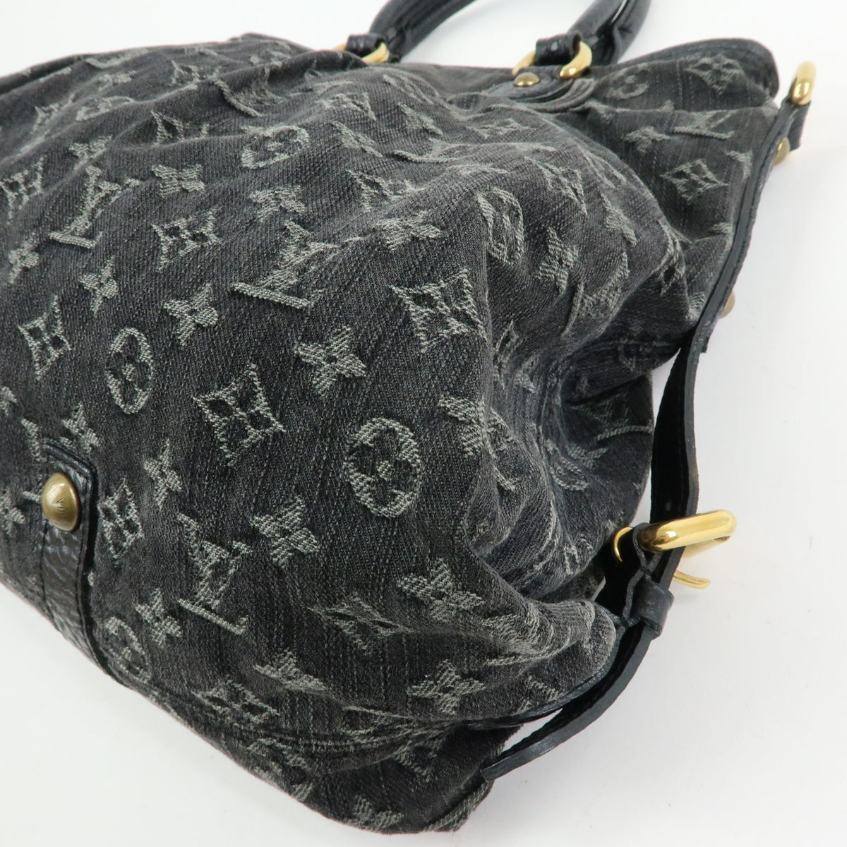 Louis Vuitton Neo Cabby Monogram Denim, Black, Denim, Handbag
