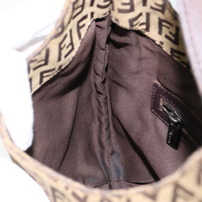 Fendi Mamma Baguette Zucca canvas, BROWN, CANVAS, Handbag