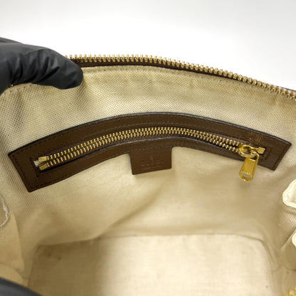 Gucci Horsebit 1955 GG Coated Canvas with Leather, Brown, Other, Shoulder Bag