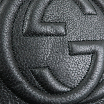Gucci Soho Messenger Leather, Black, Leather, Handbag