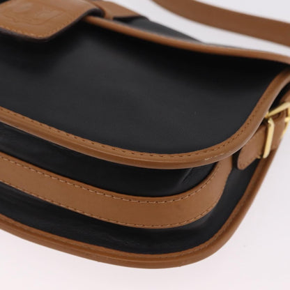 Celine Shoulder Leather, Black, Leather, Shoulder Bag