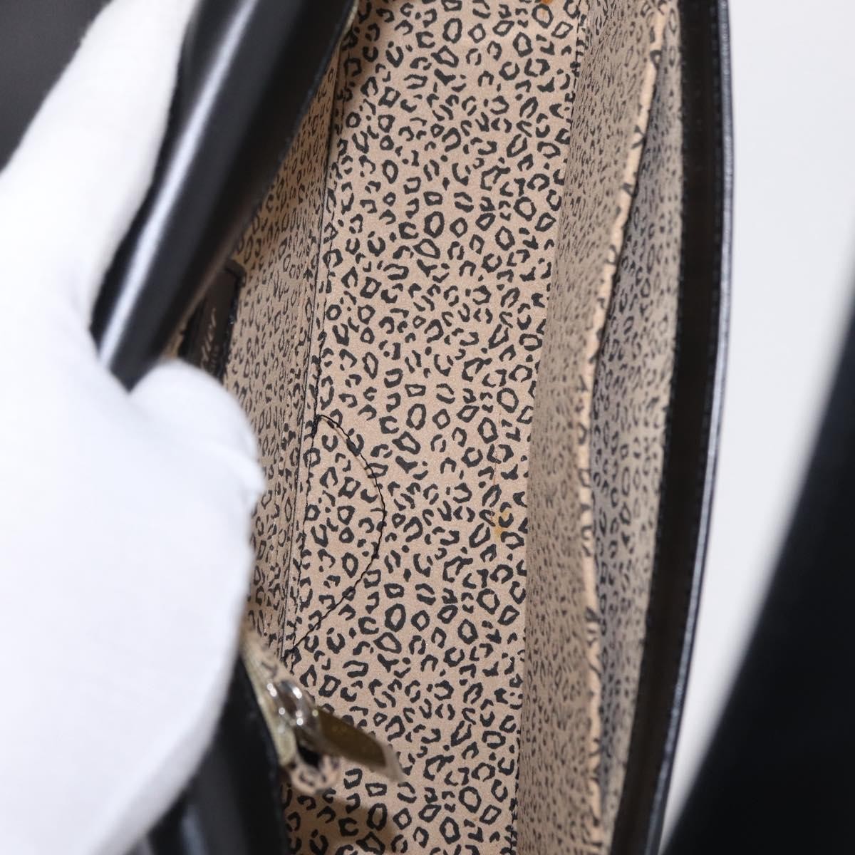 Cartier Panthère Shoulder Leather, Black, Leather, Shoulder Bag