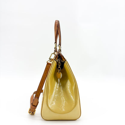 Louis Vuitton Brea Monogram Vernis, Brown, Patent Leather, Handbag