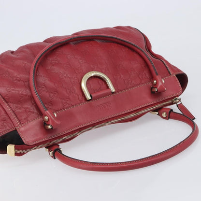Gucci D Ring Guccissima Leather, Red, Leather, Tote Bag