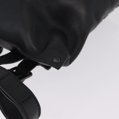 Bottega Veneta Utility Waist Leather with Intrecciato, Black, Leather, Shoulder Bag