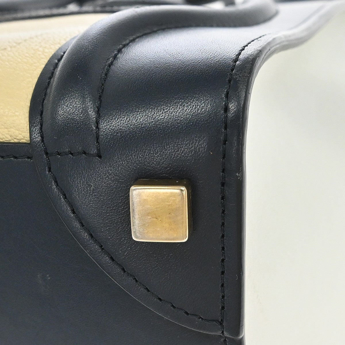 Celine Tricolor Luggage Leather, Multicolour, Leather, Handbag