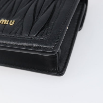 Miu Miu Biker Chain Matelasse Leather, Black, Leather, Shoulder Bag