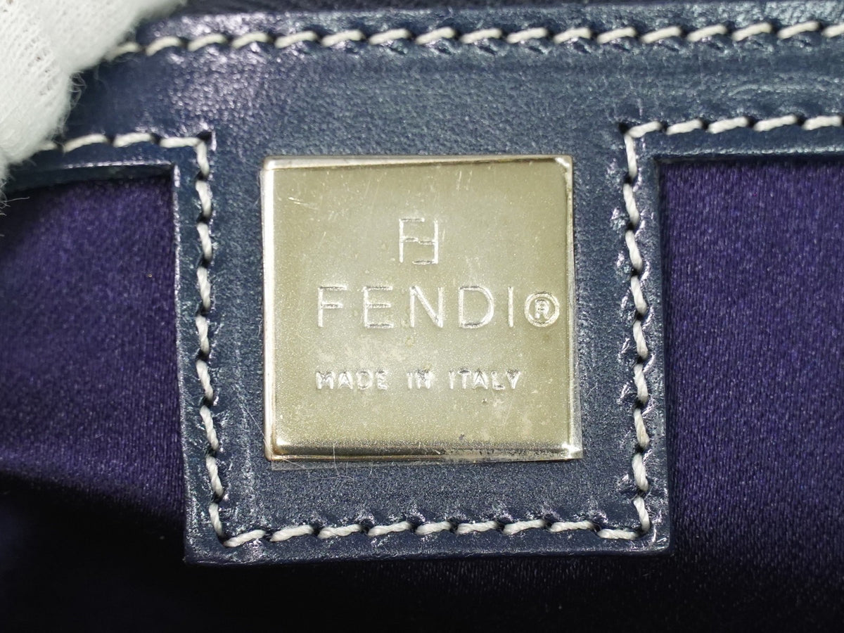 Fendi Vintage shoulderbag Canvas, Navy, Canvas, Shoulder Bag