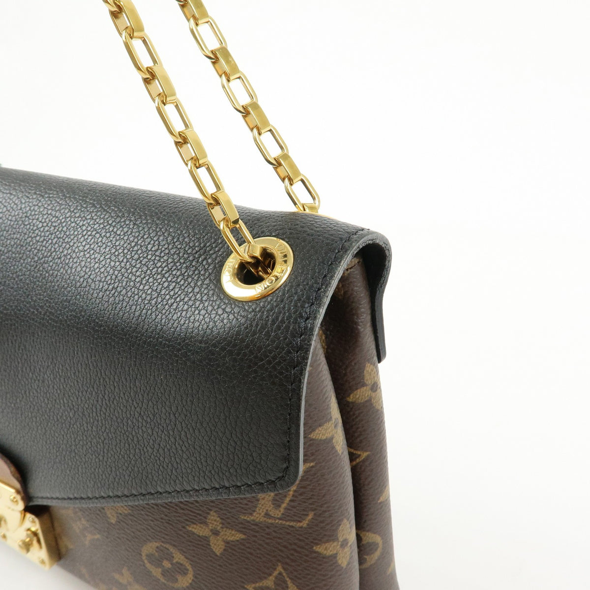 Louis Vuitton Pallas Chain Monogram Canvas and Calfskin, Brown, Canvas, Shoulder Bag