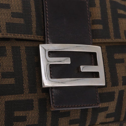 Fendi Zucchino Mamma Baguette Canvas, Brown, Canvas, Shoulder Bag