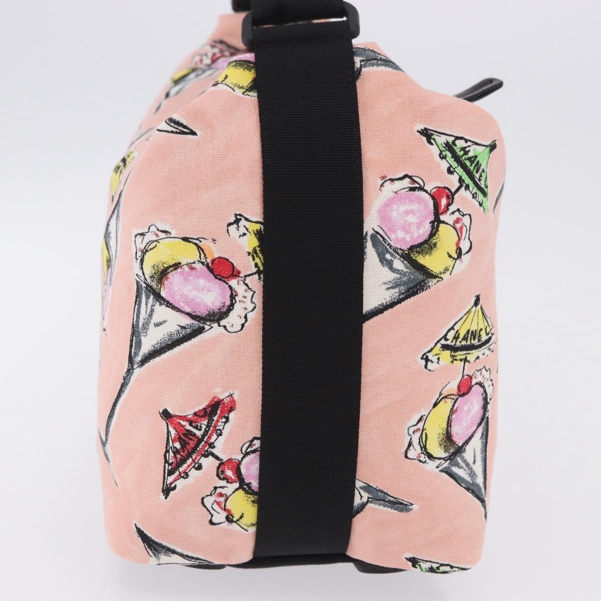 Chanel Ice Cream Sundae Printed Canvas, Pink, Canvas, Shoulder Bag