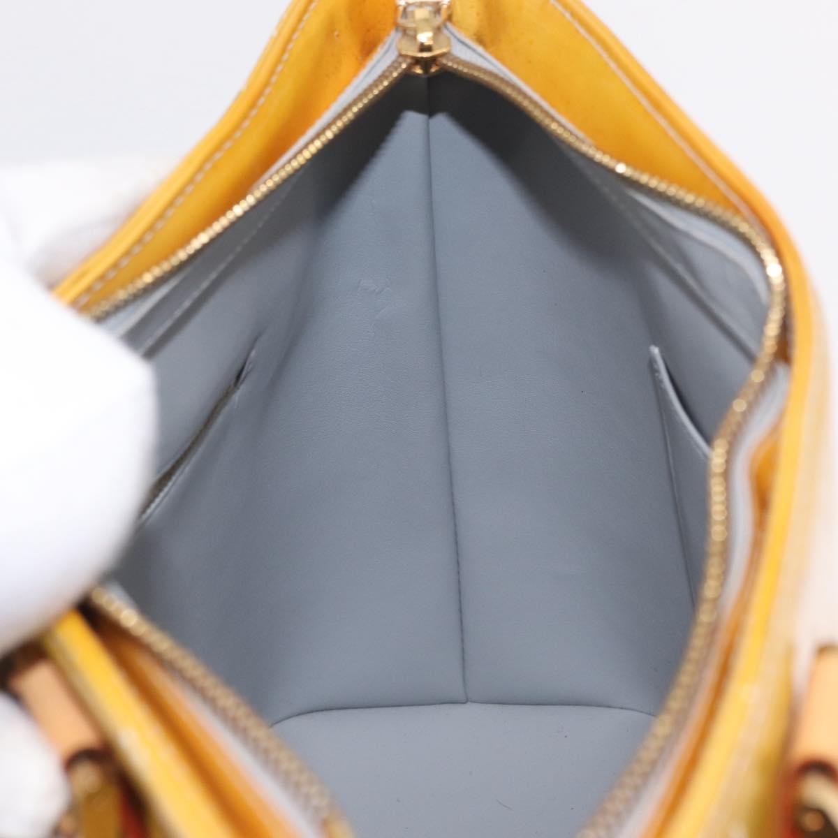 Louis Vuitton Houston Monogram Vernis, Yellow, Patent Leather, Handbag