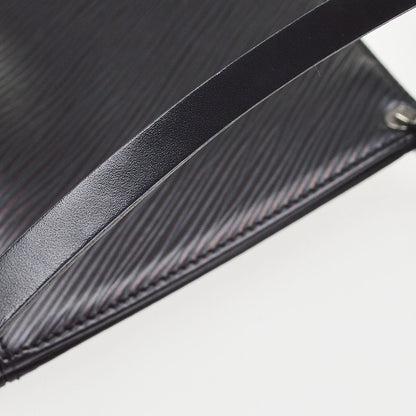 Louis Vuitton Demi Lune Pochette Epi Leather, Black, Leather, Clutch