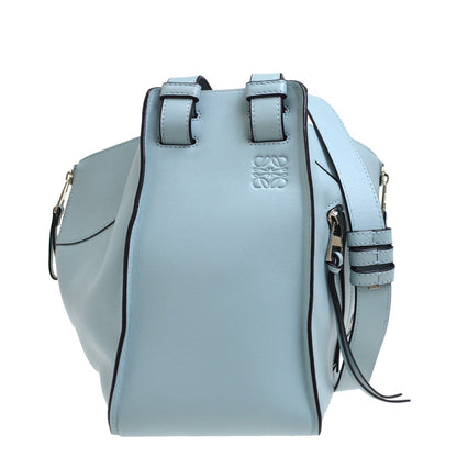 Loewe Hammock Leather, Blue, Leather, Handbag