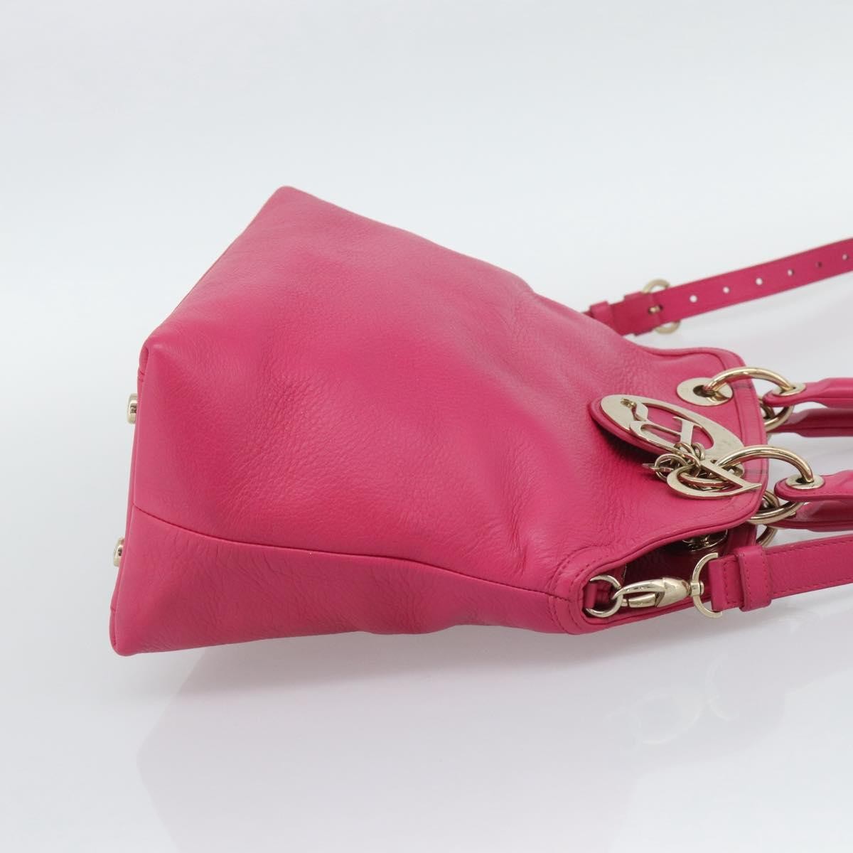 Christian Dior Granville Satchel Leather, Pink, Leather, Handbag