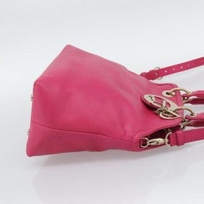 Christian Dior Granville Satchel Leather, Pink, Leather, Handbag