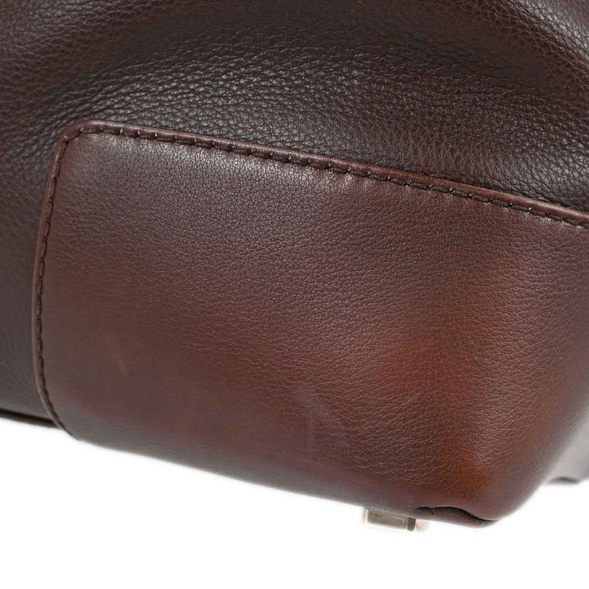 Loewe Fusta Leather, Brown, Leather, Handbag