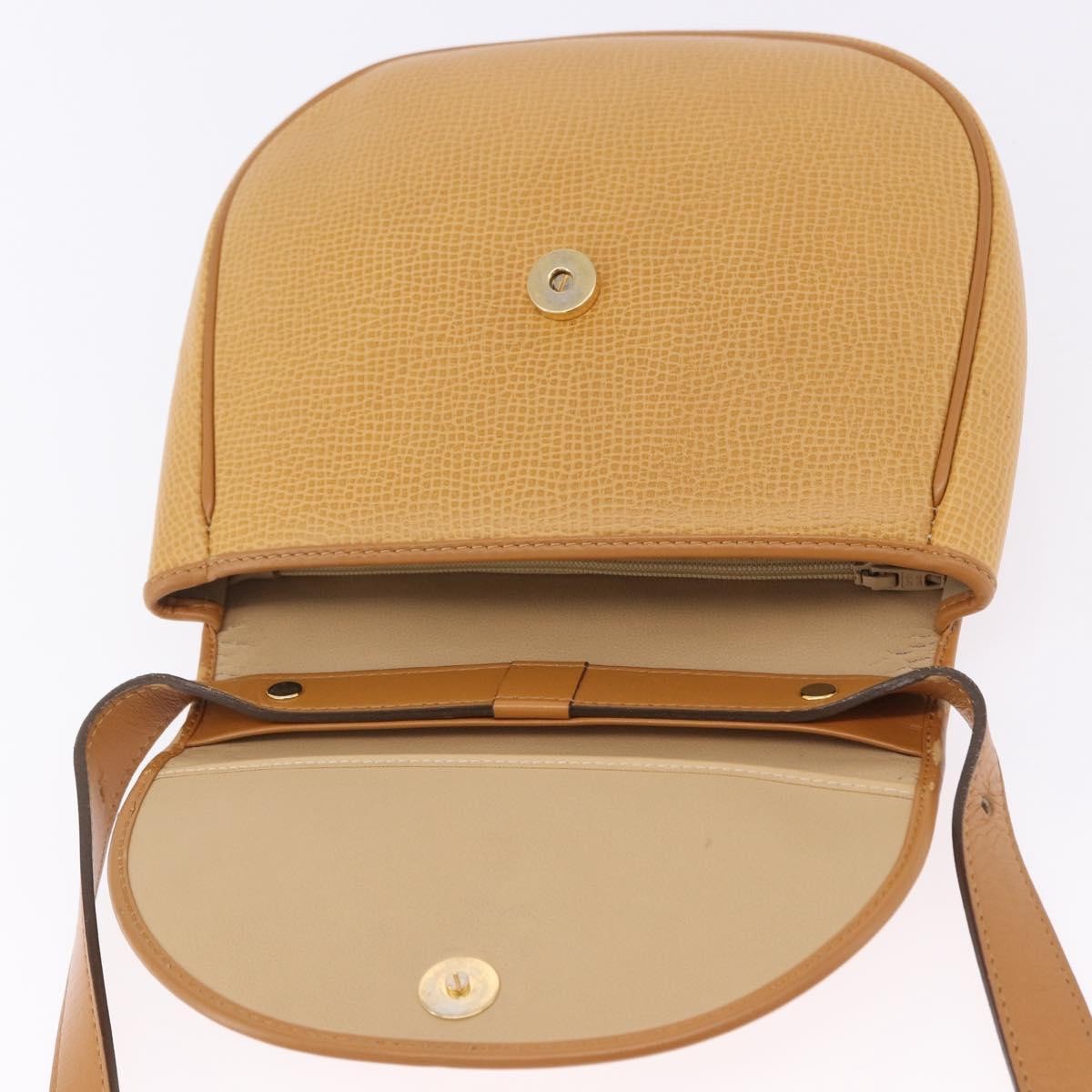 Christian Dior Vintage CD Flap Leather, Beige, Leather, Shoulder Bag