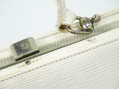 Fendi Vintage Handbag Leather, White, Leather, Handbag