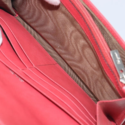 Salvatore Ferragamo Gancini Flap Saffiano Leather, Pink, Leather, Shoulder Bag