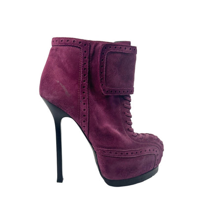 YVES SAINT LAURENT Lace Up Stiletto Boots