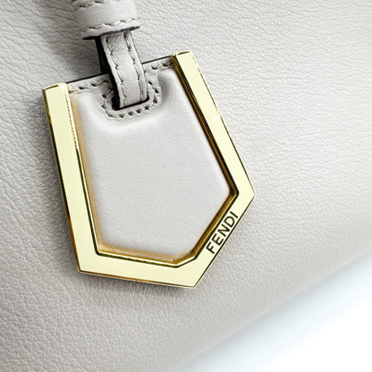 Fendi 2Jours Leather, Gray, Leather, Handbag