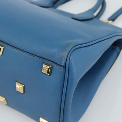 Salvatore Ferragamo Studio Portfolio Leather, Blue, Leather, Briefcase