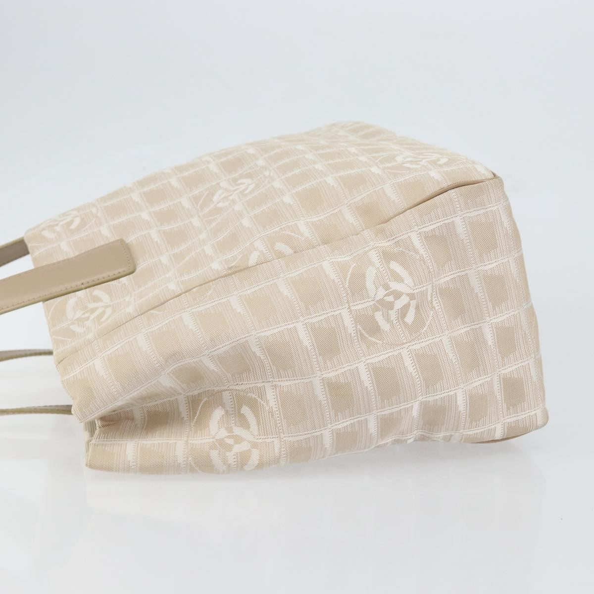 Chanel Travel Line Nylon, Beige, Nylon, Tote Bag