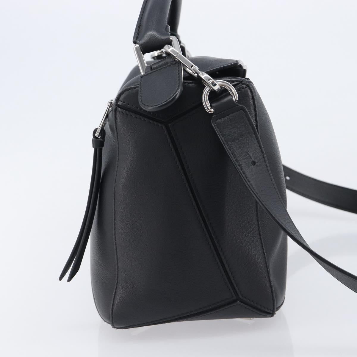 Loewe Puzzle Leather, Black, Leather, Handbag