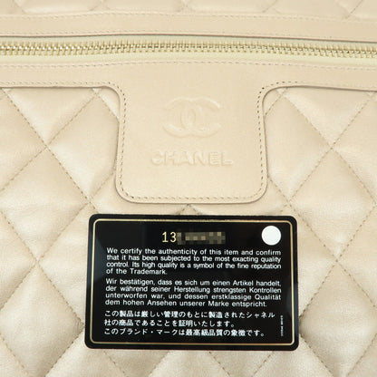 Chanel Coco Cocoon Bowling Quilted Lambskin, Gold, Leather, Handbag