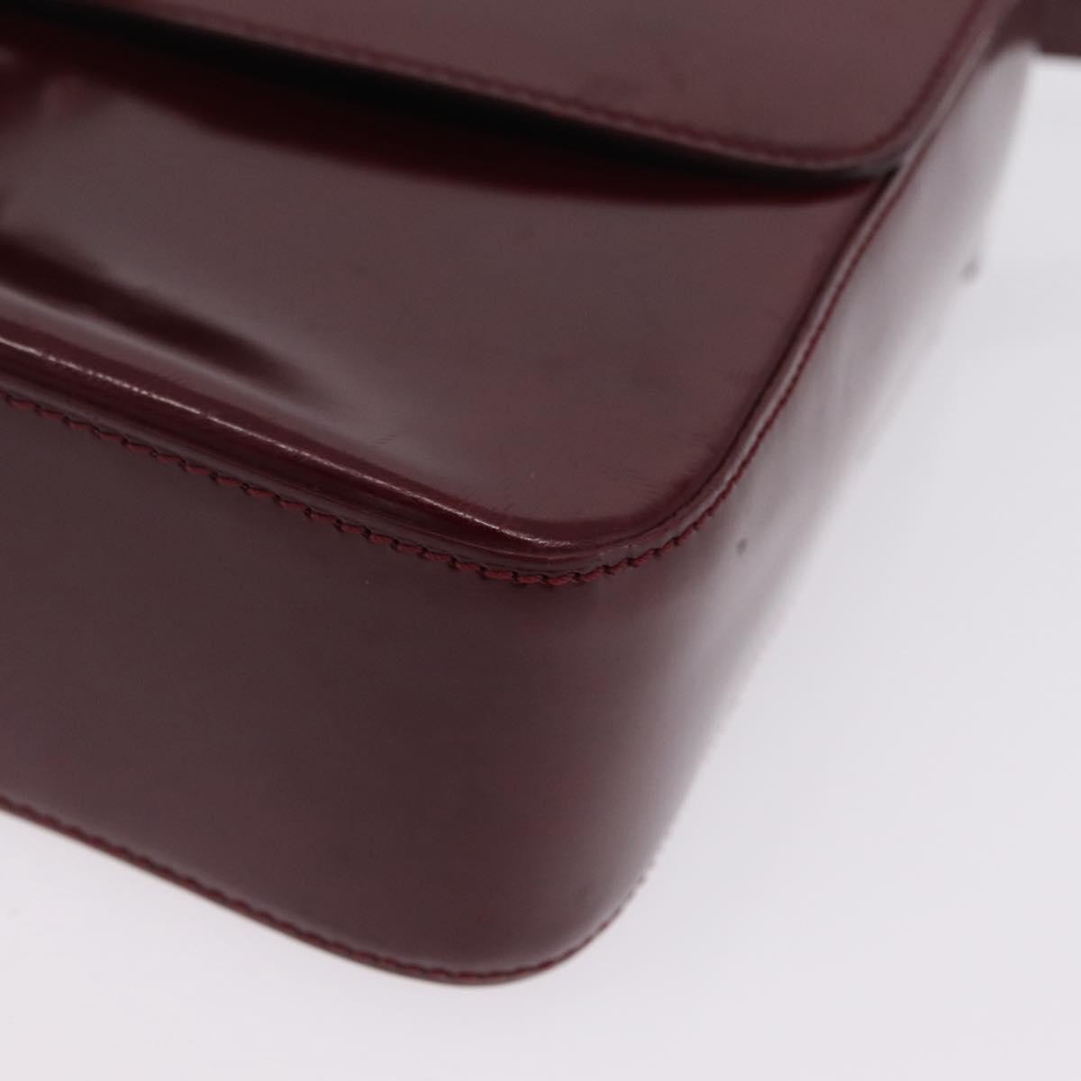 Cartier Panthère Shoulder Patent Leather, Burgundy, Patent Leather, Shoulder Bag