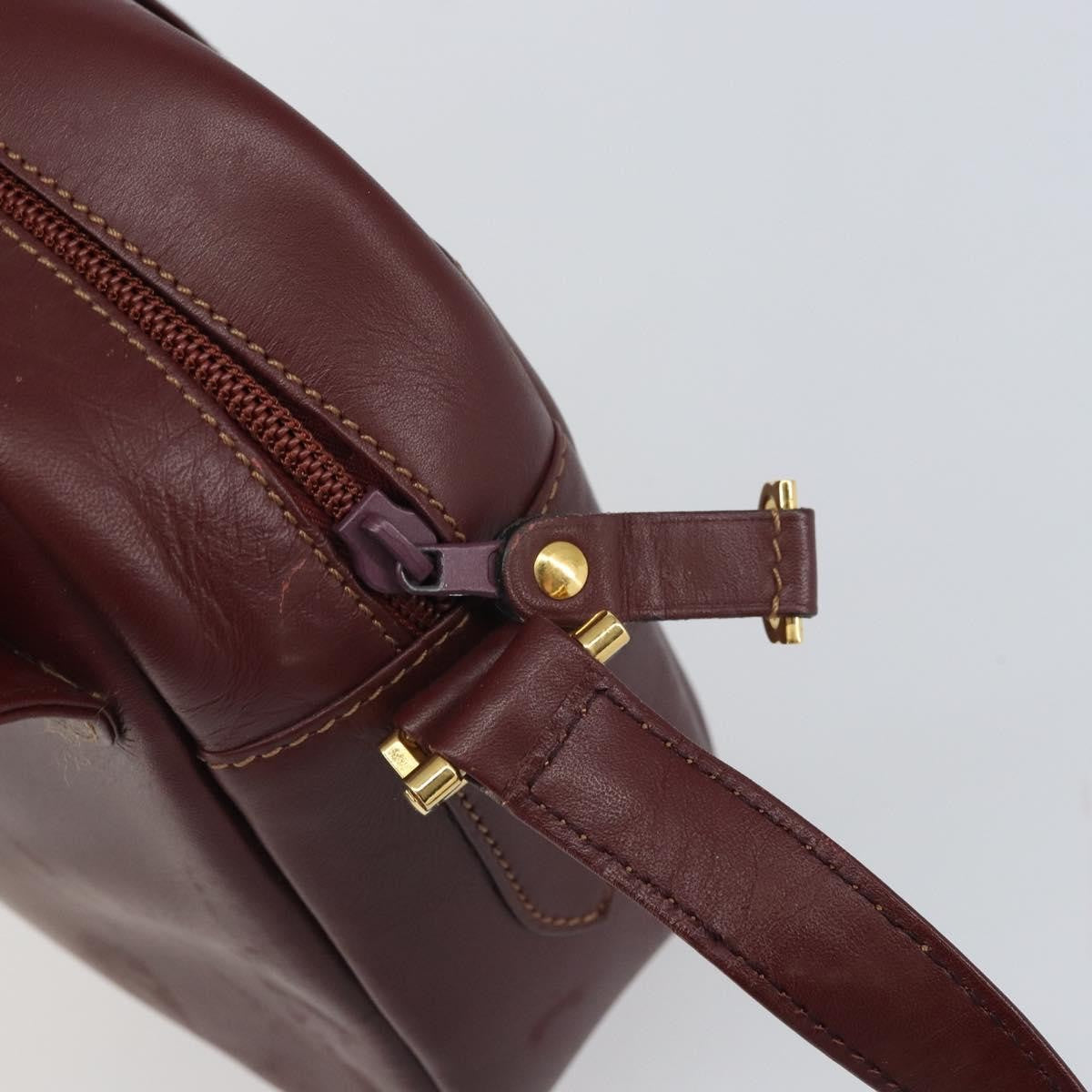 Cartier Must de cartier Leather, Burgundy, Leather, Shoulder Bag