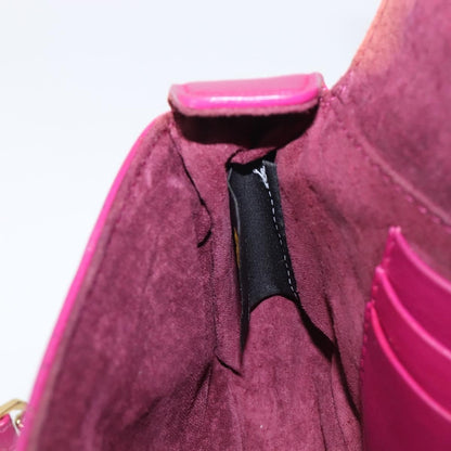 Fendi Be Baguette Flap Leather, Pink, Leather, Handbag