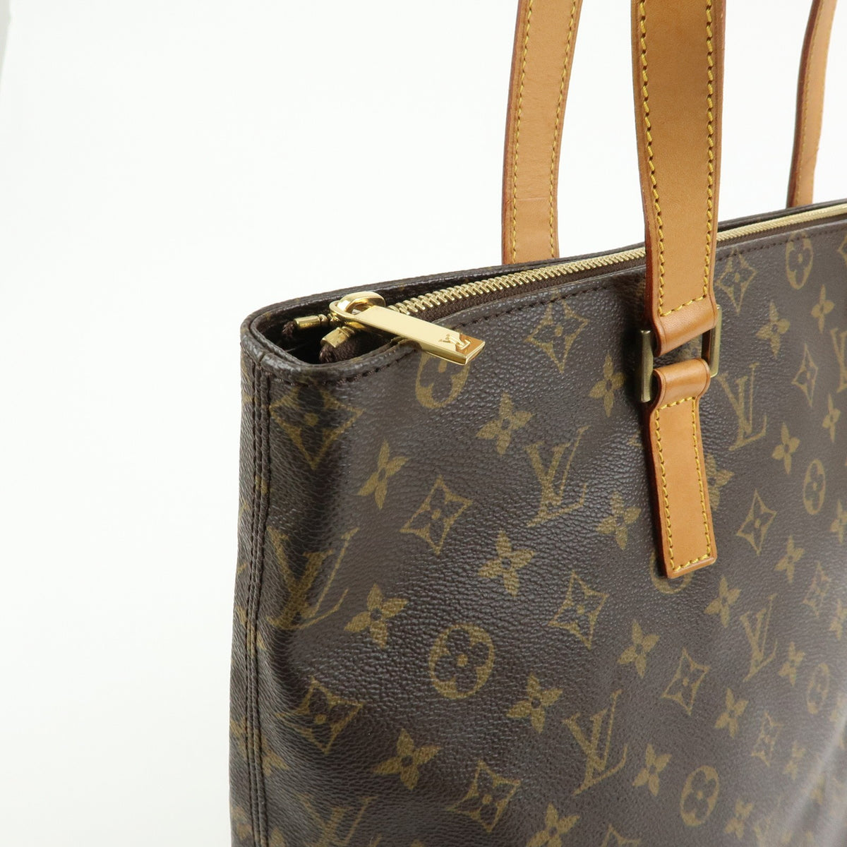 Louis Vuitton Cabas Mezzo Monogram Canvas, Brown, Canvas, Tote Bag