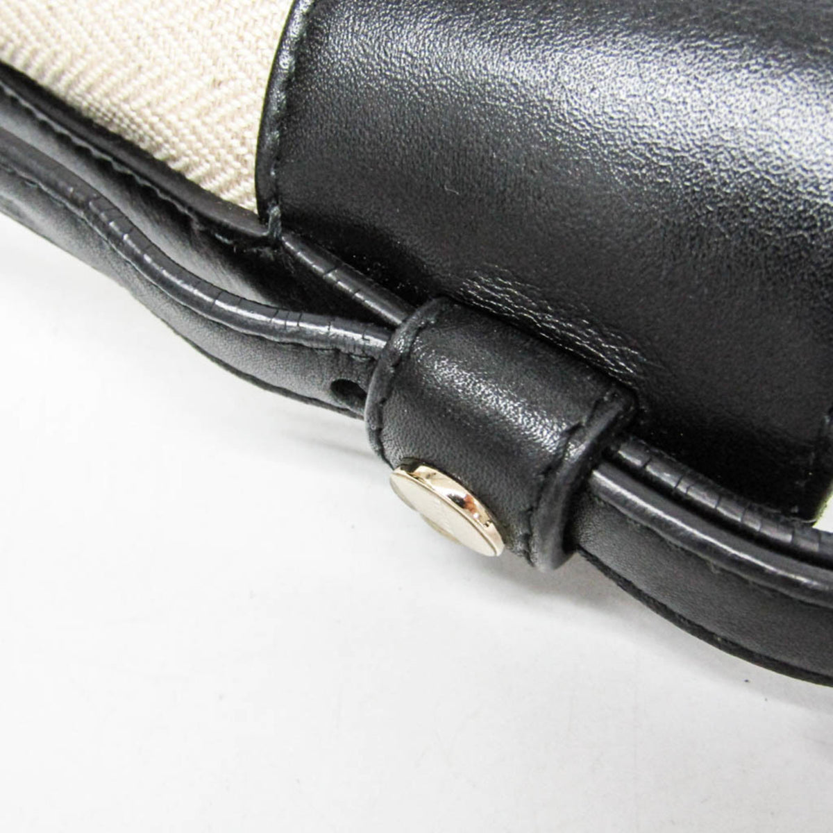 Bvlgari Chandra Canvas, Beige, Canvas, Shoulder Bag