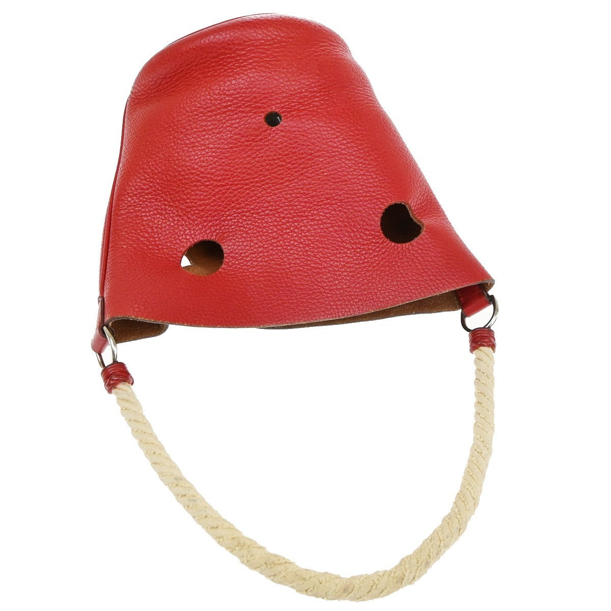 Hermes Mangeoire Courchevel, Red, Leather, Shoulder Bag