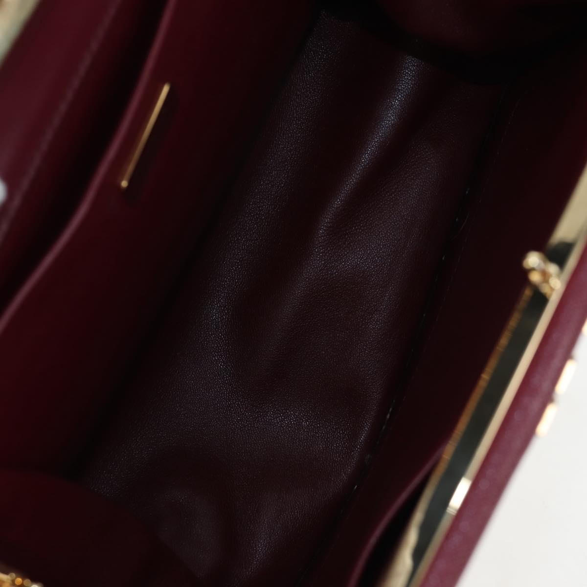 Prada Idol Studded Fringe Saffiano Leather, Burgundy, Leather, Shoulder Bag