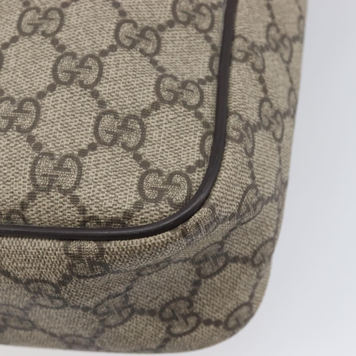 Gucci Front Zip Messenger GG Coated Canvas, Beige, Canvas, Crossbody Bag