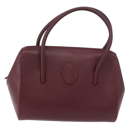 Cartier Must Line Leather, Burgundy, Leather, Handbag