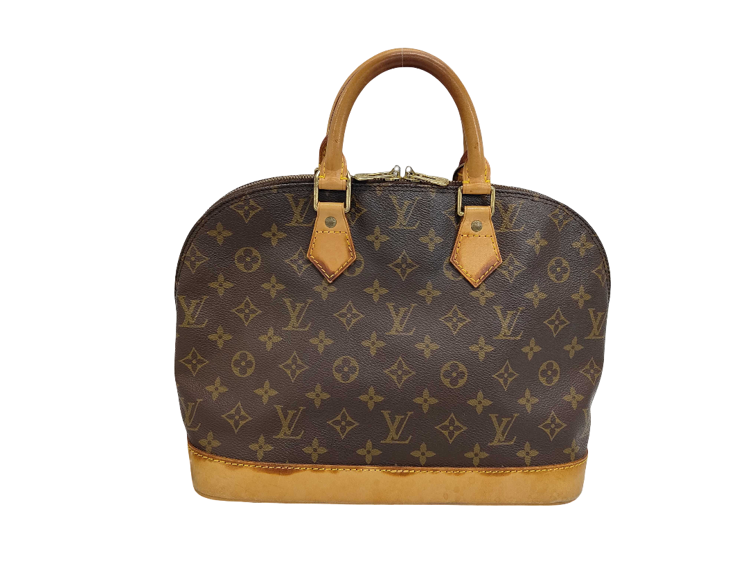 Louis Vuitton Alma Handbag Monogram Canvas, Brown, Canvas, Handbag