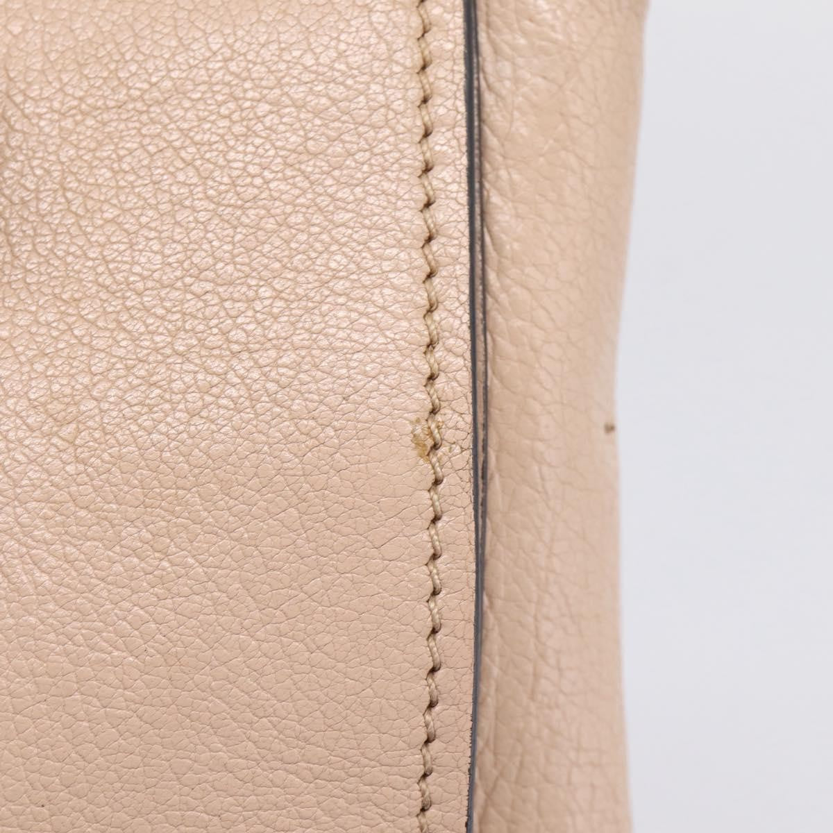 Miu Miu Madras Convertible Lock Leather, Beige, Leather, Tote Bag