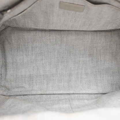 Prada Canapa Convertible Rhinestone Embellished Canvas, Gray, Canvas, Tote Bag