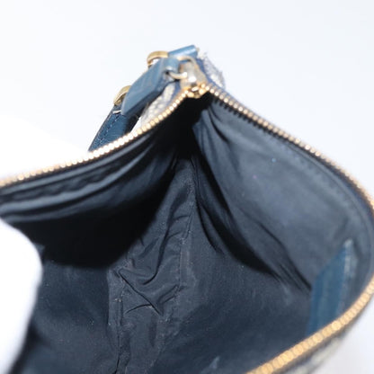 Christian Dior Vintage Saddle Bag Canvas, Navy, Canvas, Clutch